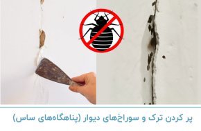 پر کردن ترک و سوراخ های دیوار - محل اختفای ساس تختخواب